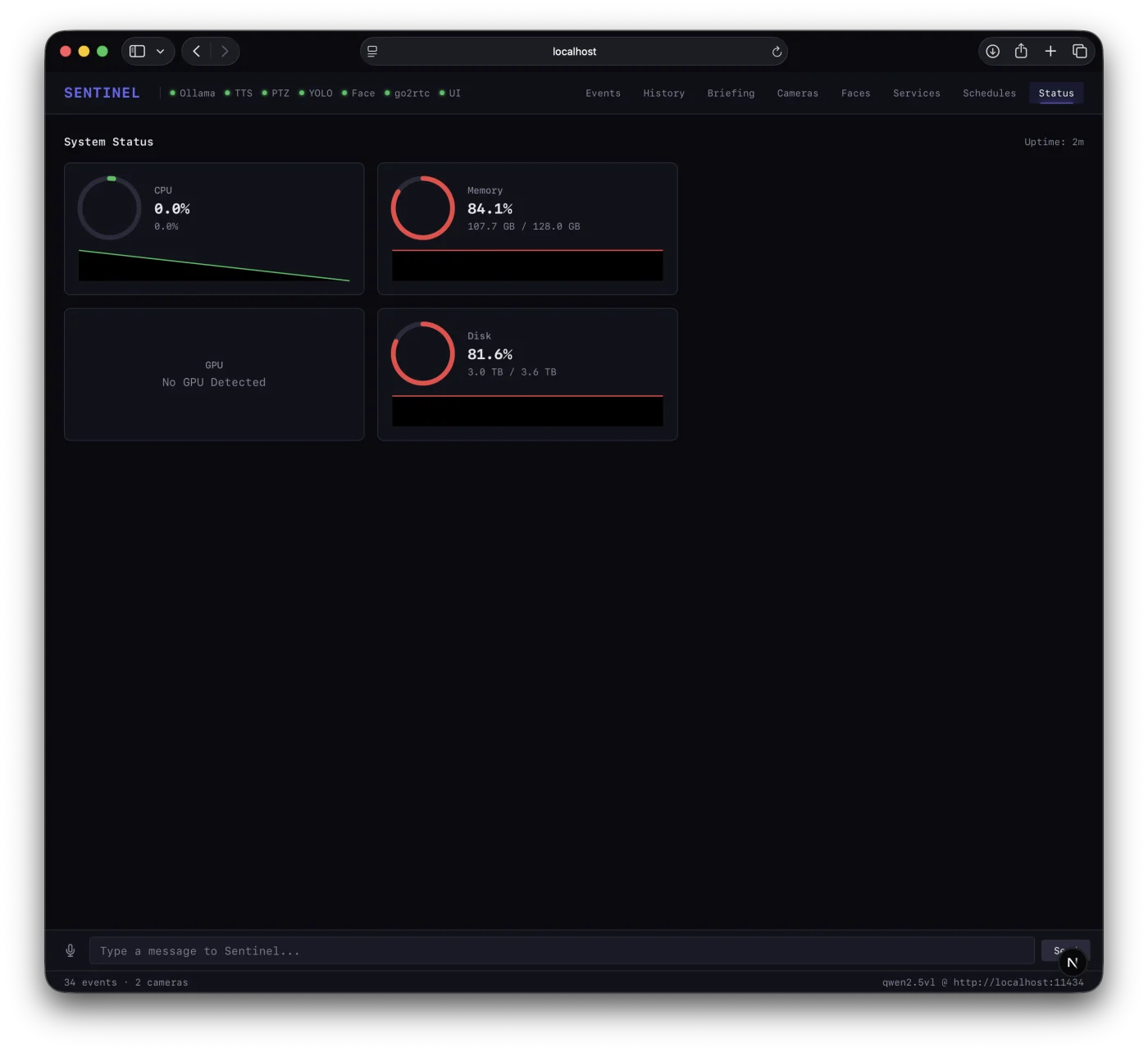 Sentinel desktop